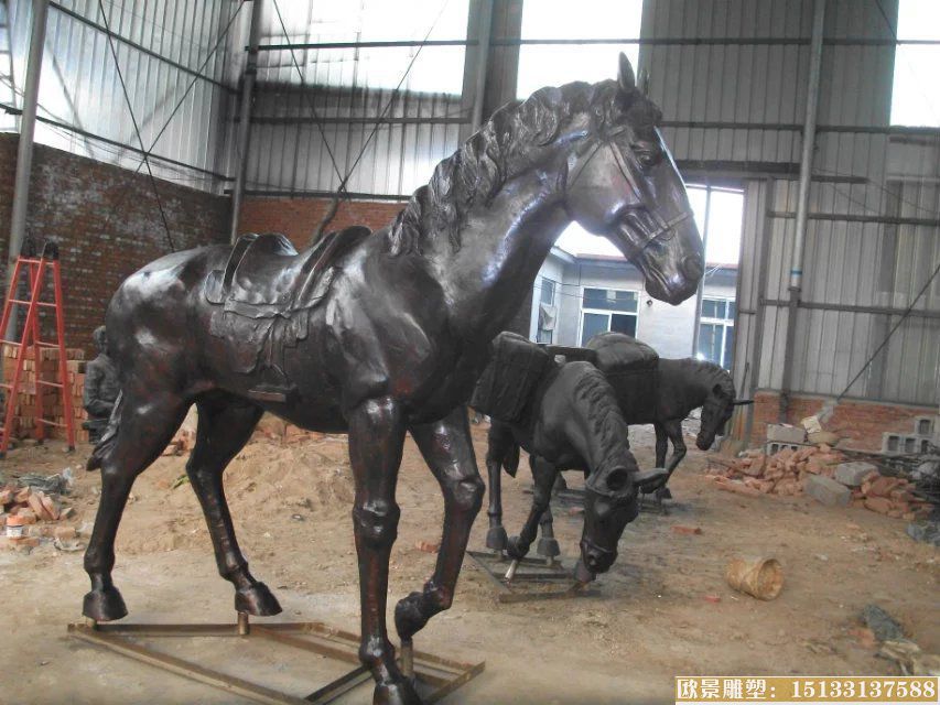 动物铜雕塑 铜雕塑马制作