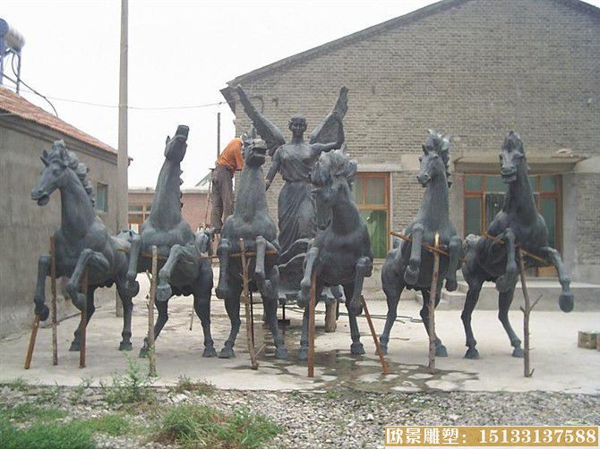 阿波罗战车铜雕塑 房地产雕塑品