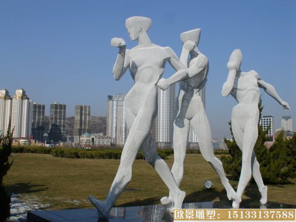 人物不锈钢雕塑，城市雕塑