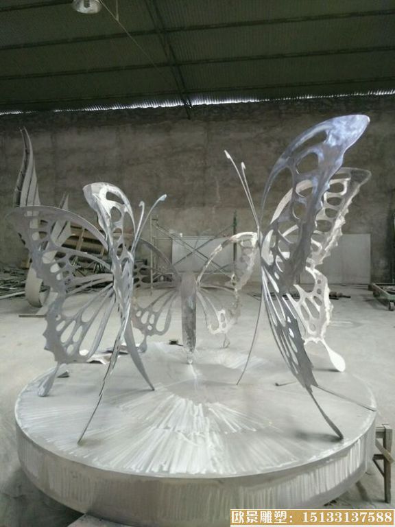 蝴蝶不锈钢雕塑，动物不锈钢雕塑 (1)