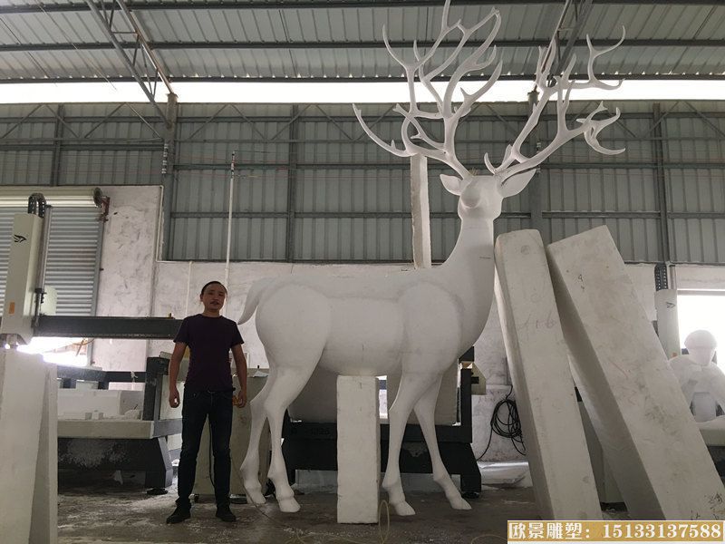 鹿雕塑模型 不锈钢