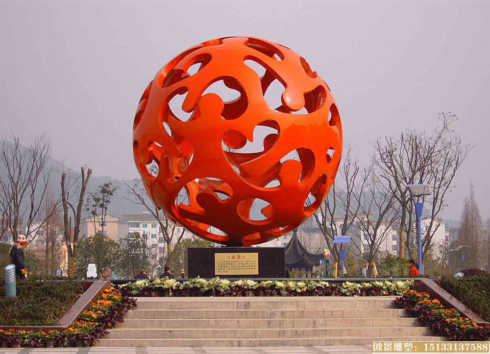 抽象人物球体雕塑 镂空雕塑