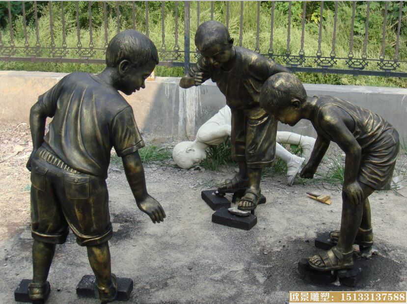 儿童雕塑 铸铜人物雕塑定制 人物铜雕图片