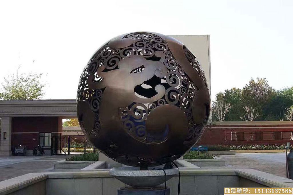 不锈钢空心球镂空球景观雕塑大球